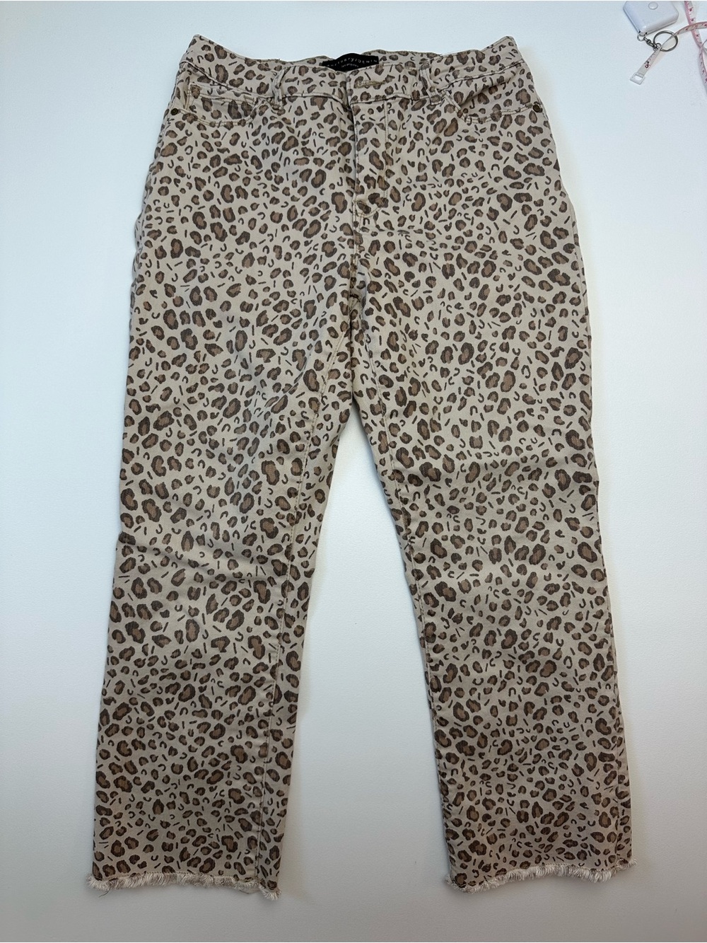 Sanctuary Leopard Print Jeans - cropped ankle length